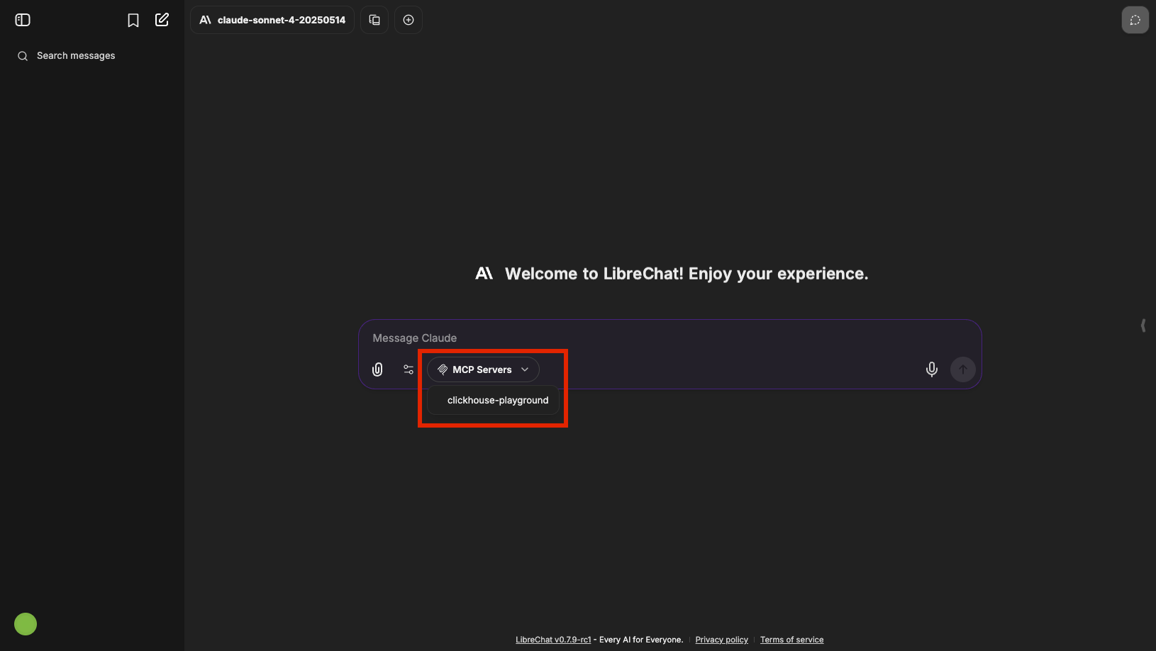사용할 MCP 서버를 선택하십시오