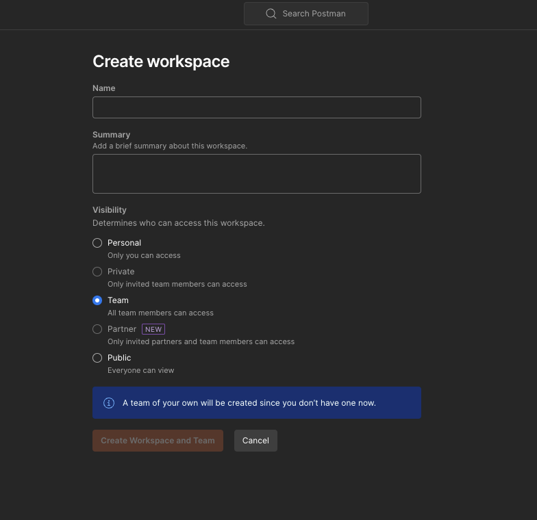 워크스페이스 생성